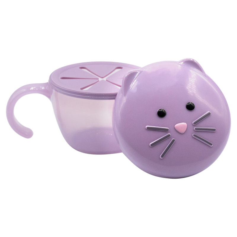 Melii Snack Container With Finger Trap - Purple Cat