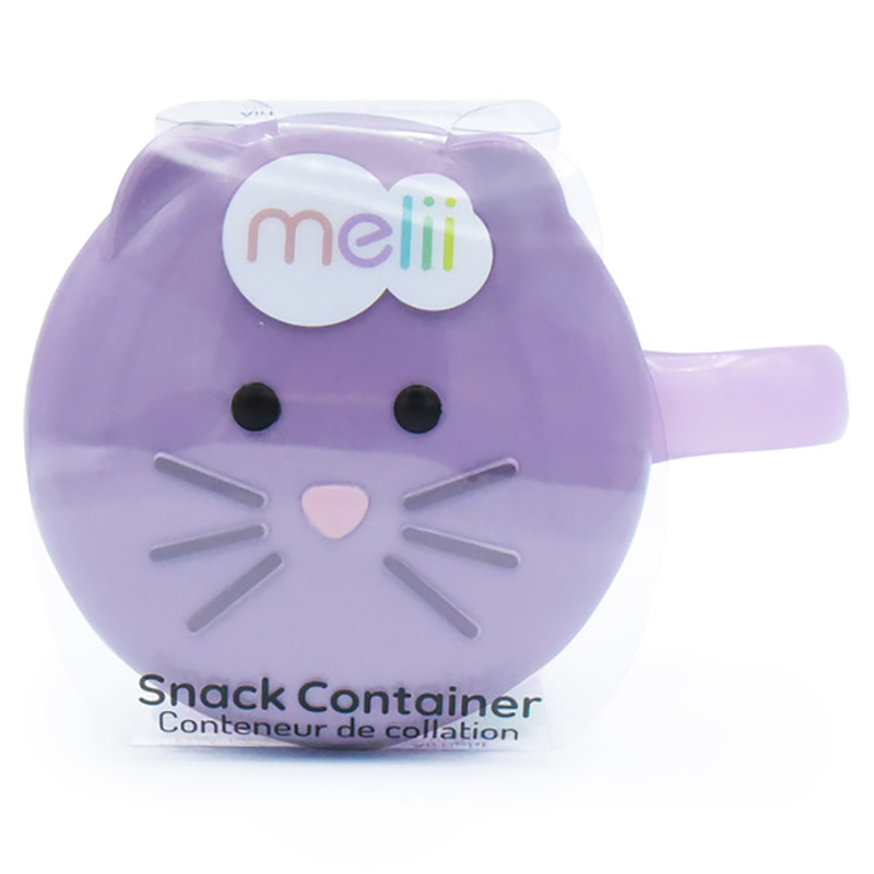 Melii Snack Container With Finger Trap - Purple Cat