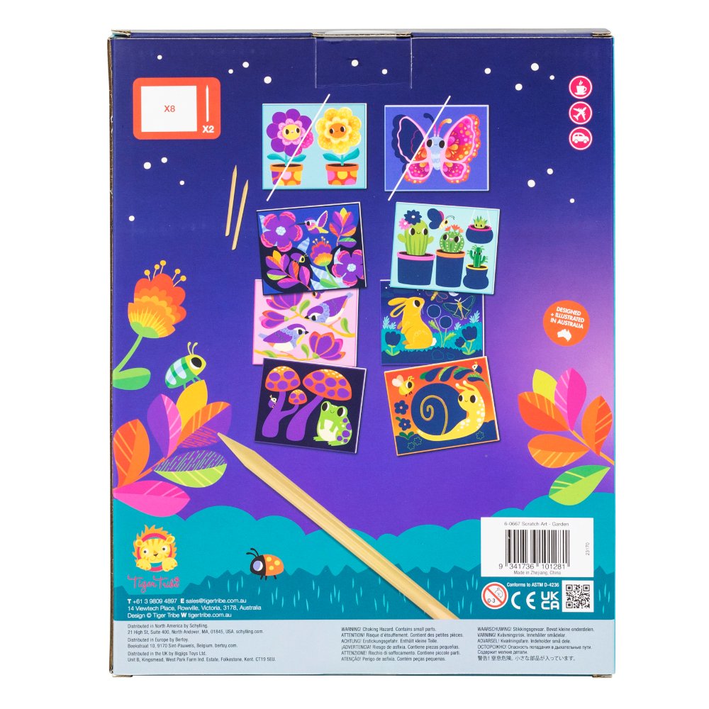 Tiger Tribe - Scratch Art Kit - Garden