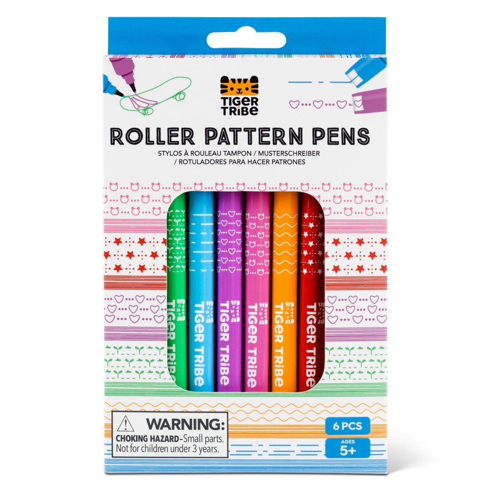 Tiger Tribe - Roller Pattern Pens - 6pcs