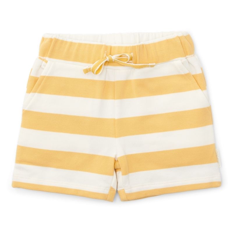 Little Dutch Striped Cotton Shorts Sunny - Yellow
