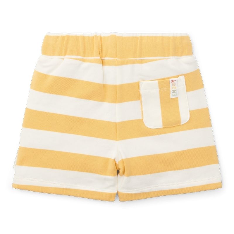 Little Dutch Striped Cotton Shorts Sunny - Yellow