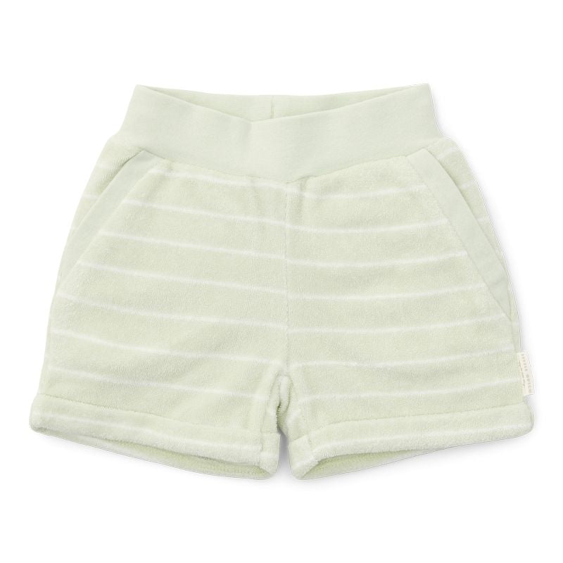 Little Dutch Striped Terry Cloth Shorts Farm - Green