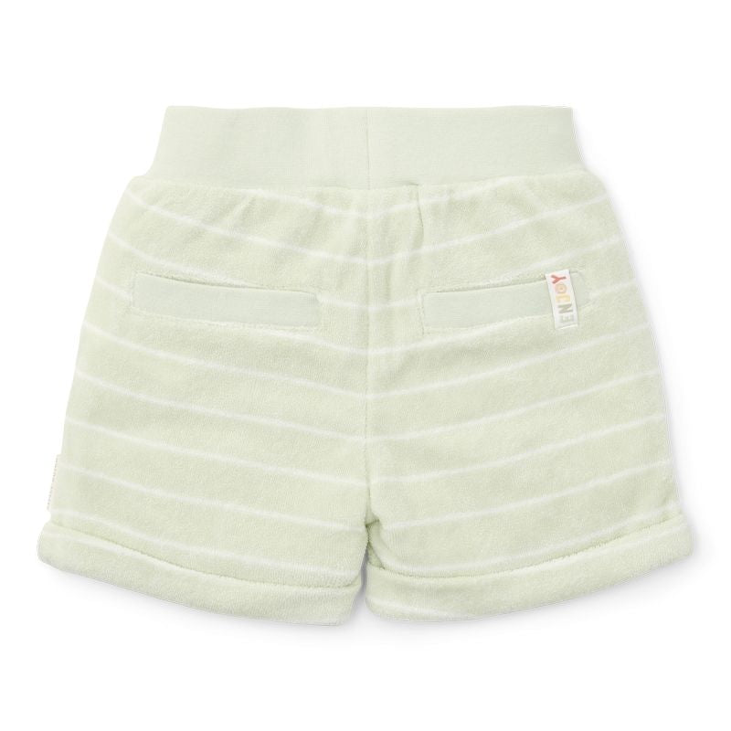 Little Dutch Striped Terry Cloth Shorts Farm - Green