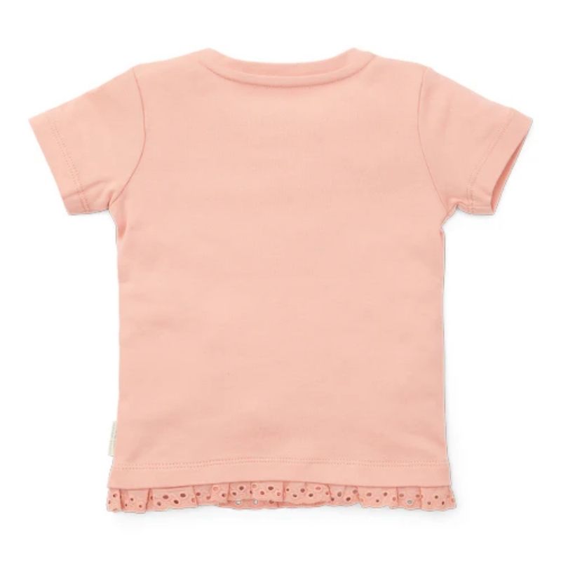 Little Dutch Short Sleeve T Shirt Flower - Pink