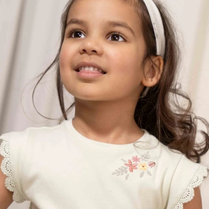 Little Dutch Girls's Headband White Meadows/Flower - Pink - 2 Pcs