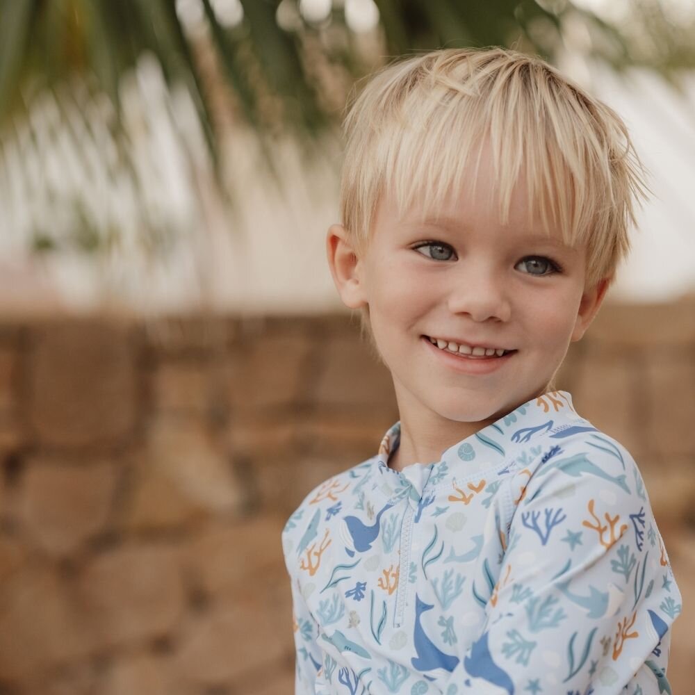 Little Dutch Swim T-Shirt Long Sleeves Ocean Dreams - Blue
