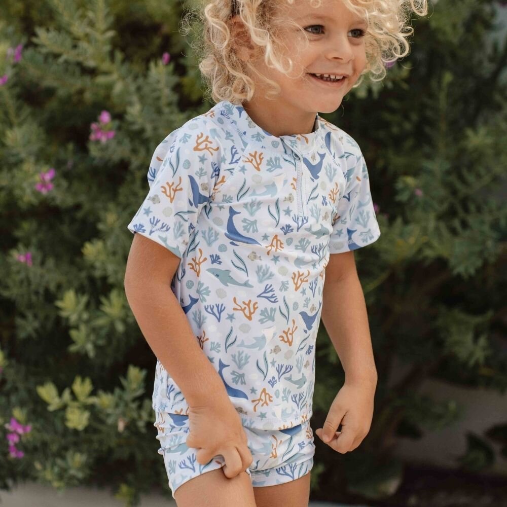 Little Dutch Swim Shorts Ocean Dreams - Blue
