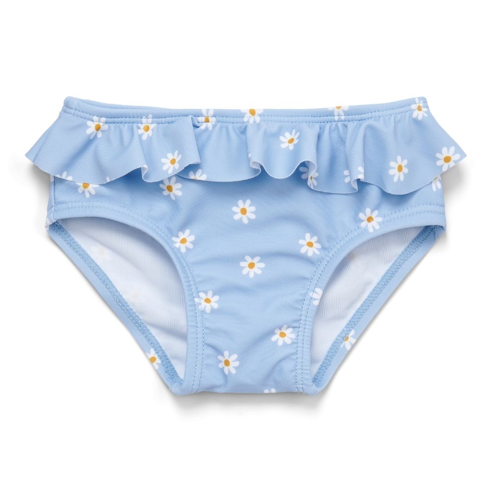 Little Dutch Daisies Ruffles Bikini Swim Pants - Blue