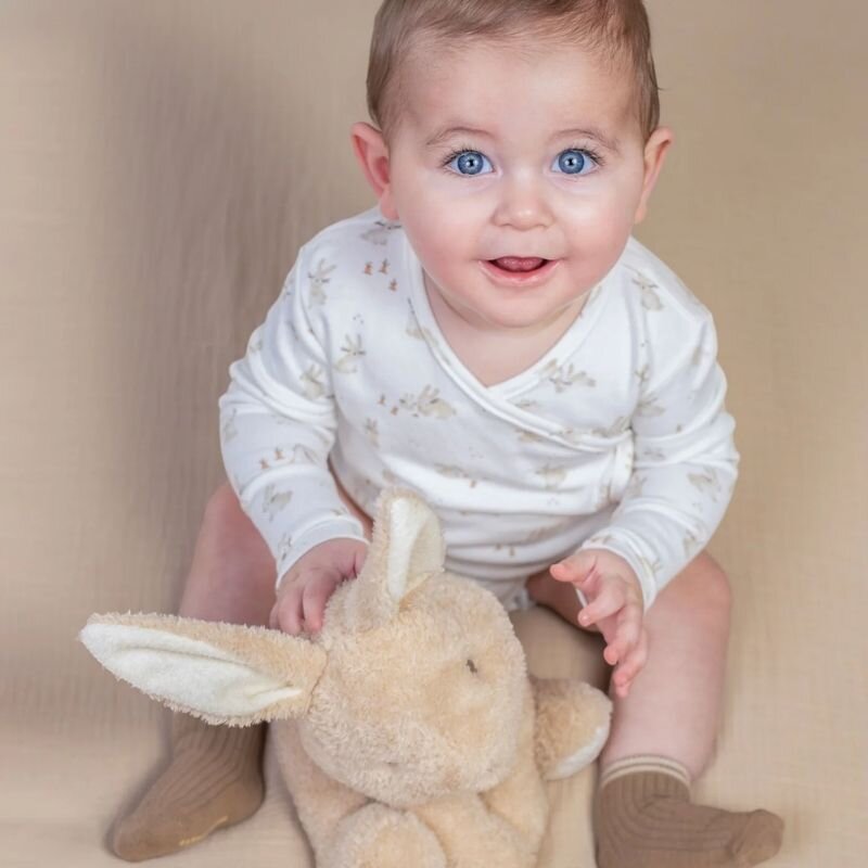 Little Dutch Baby Bunny Long Sleeve Wrap Bodysuit