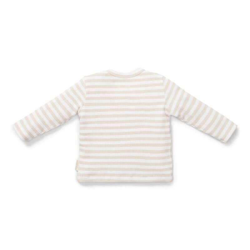 Little Dutch Long Sleeve T-Shirt Stripe Sand / - White