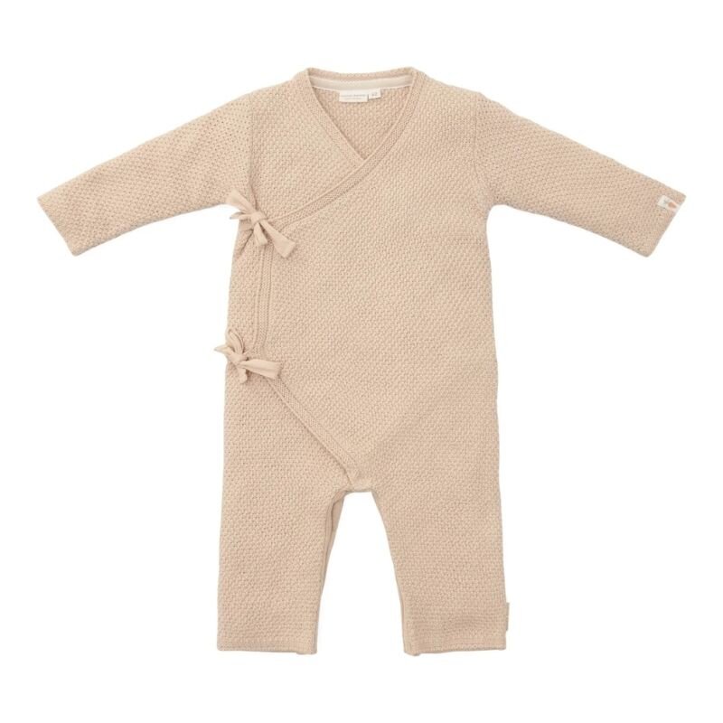 Little Dutch Soft Knit Cotton Romper - Sand
