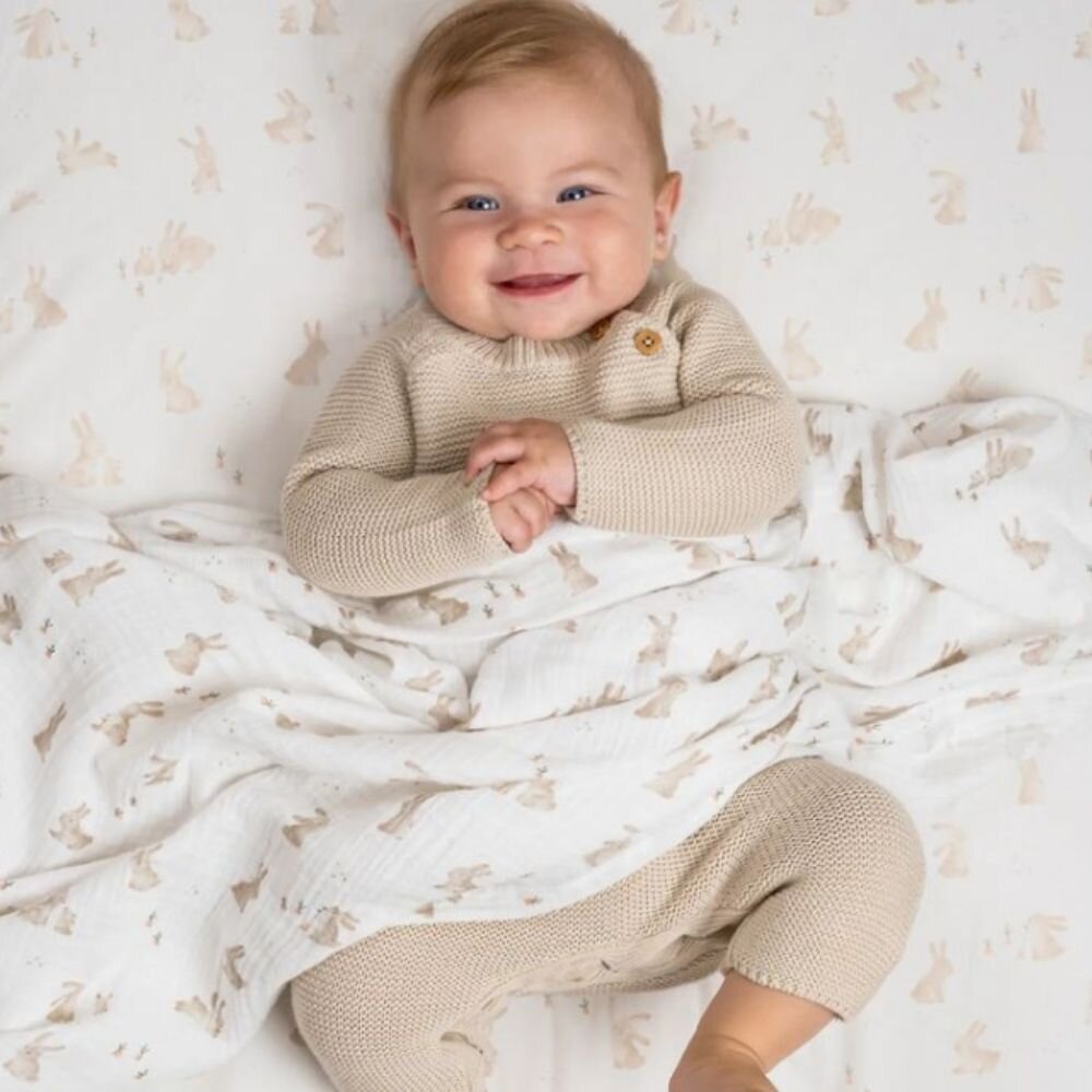 Little Dutch Fitted Bassinet Sheet - Baby Bunny