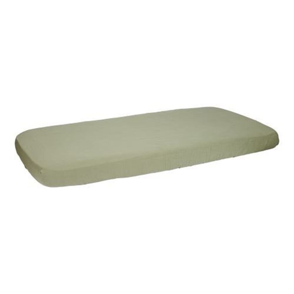 Little Dutch Fitted Muslin Bassinet Sheet - Olive