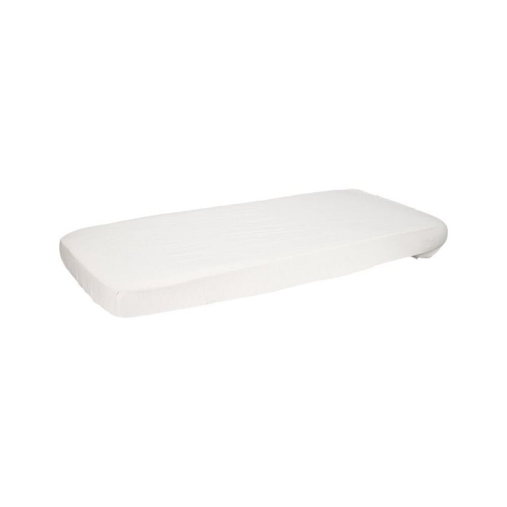 Little Dutch Fitted Muslin Bassinet Sheet - Soft White