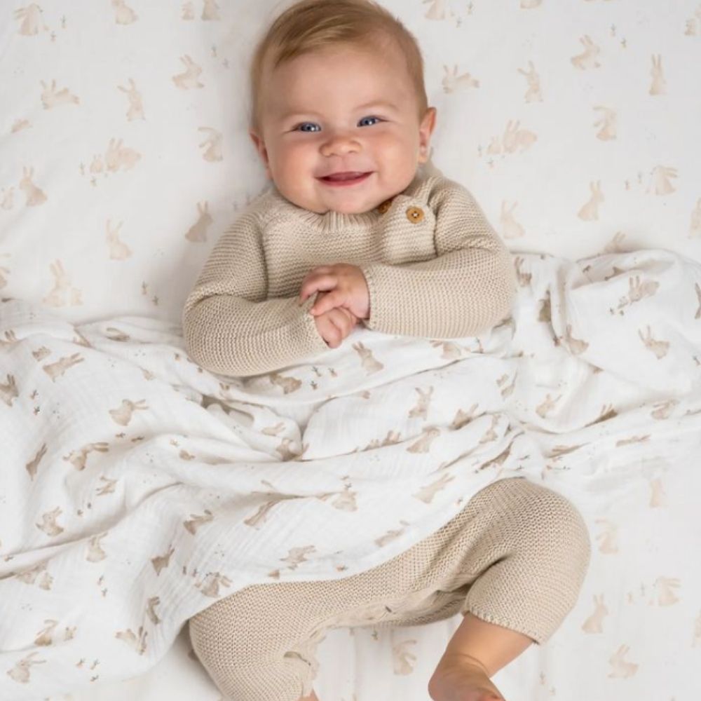 Little Dutch - Bassinet Blanket -  Baby Bunny