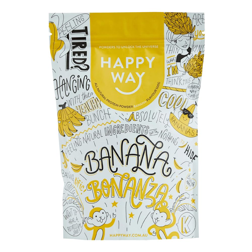 Happy Way - Whey Banana Protein Powder - 500g