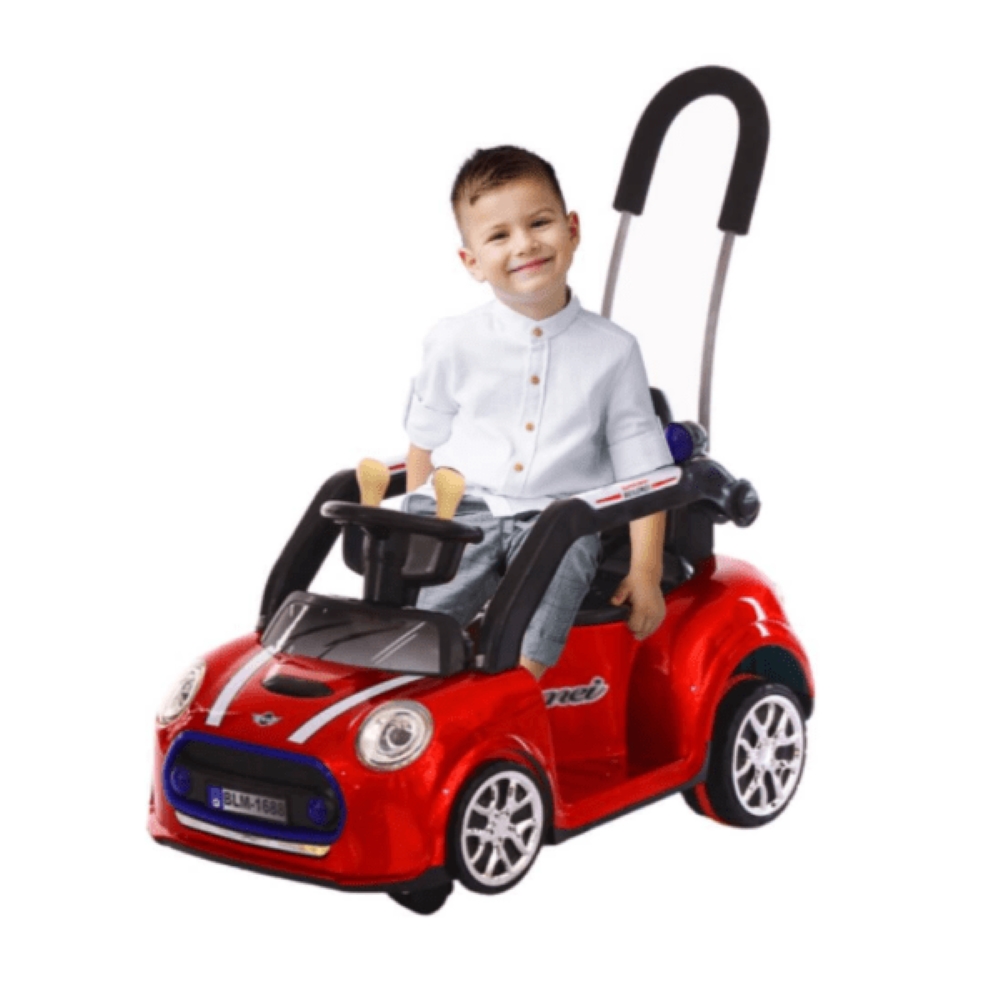 Factual Toys - Kids Ride-On Pushing Car Swing With Handle 6V - Red