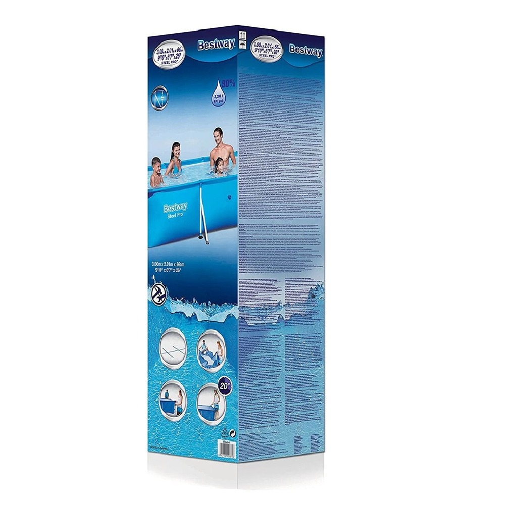 Bestway - Steel Pro Power Pro Frame Above Ground Pool - Blue