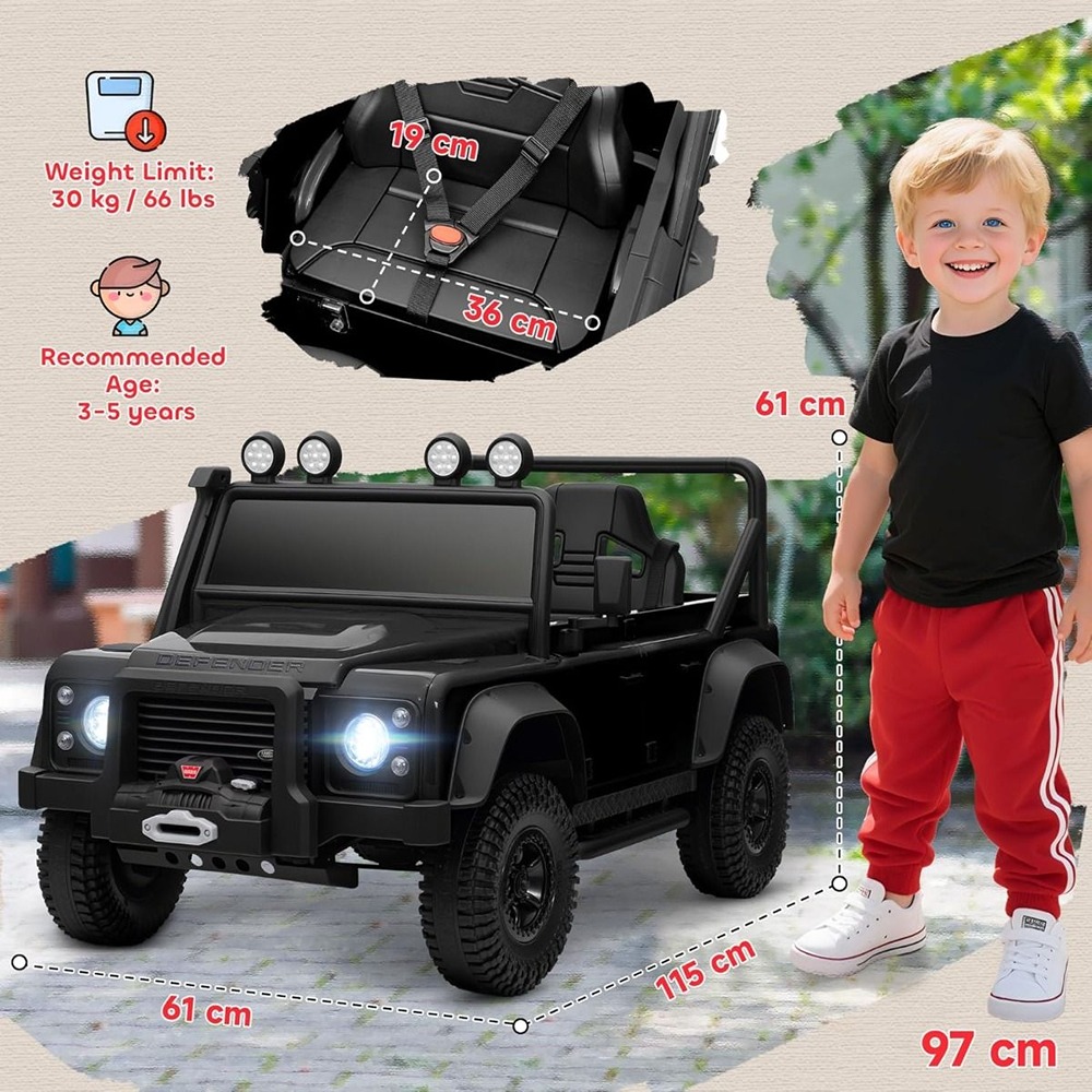 Factual Toys - Land Rover Defender Kids Electric Car - 12V