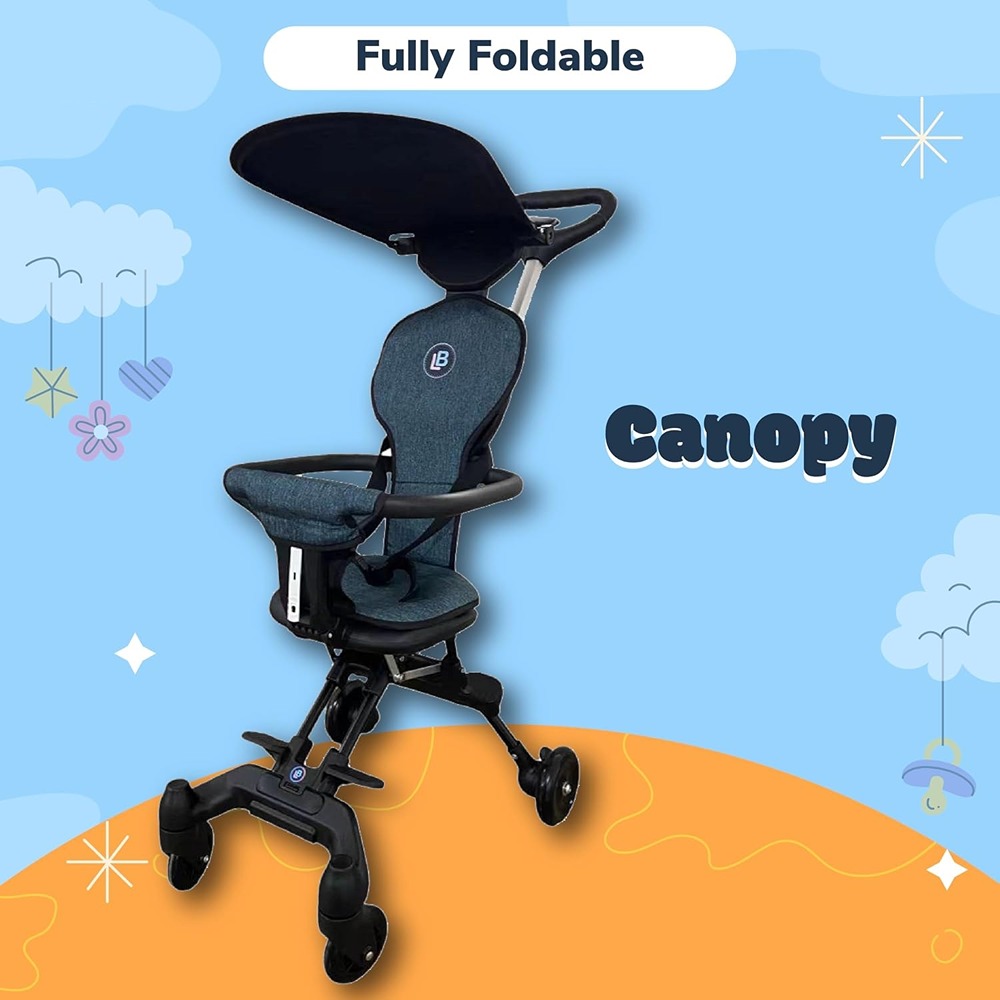 Factual Toys - Kids Stroller With Canopy - Blue