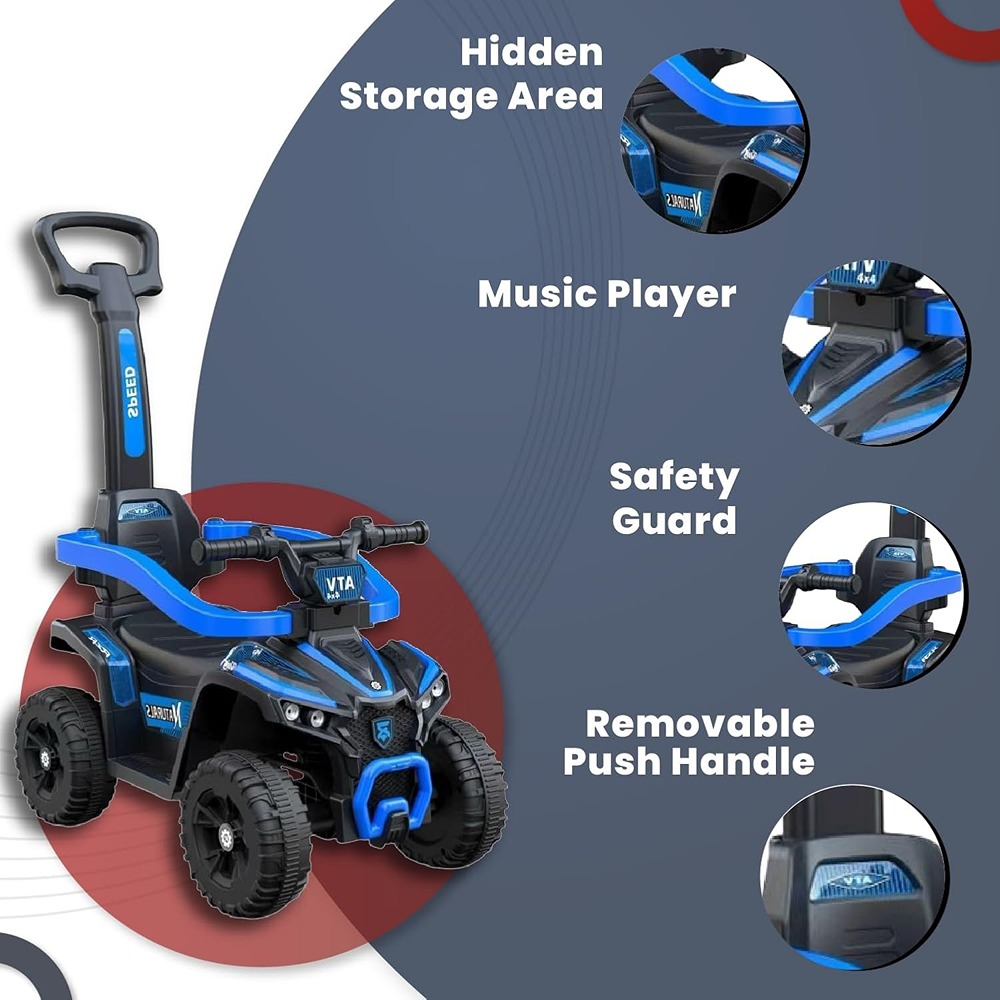 Factual Toys - Kids Ride On Push Car With Removable Handle