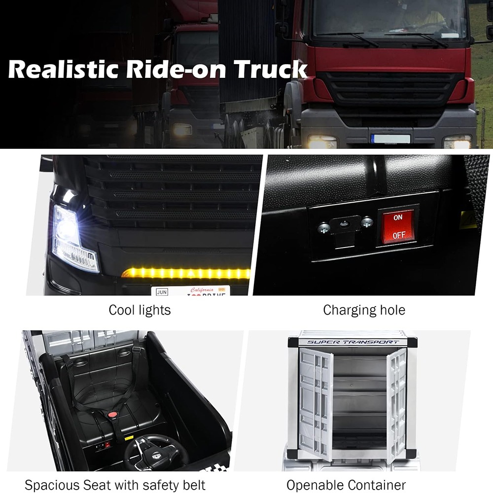 Factual Toys - Kids Transporter Lorry With Container - 12V