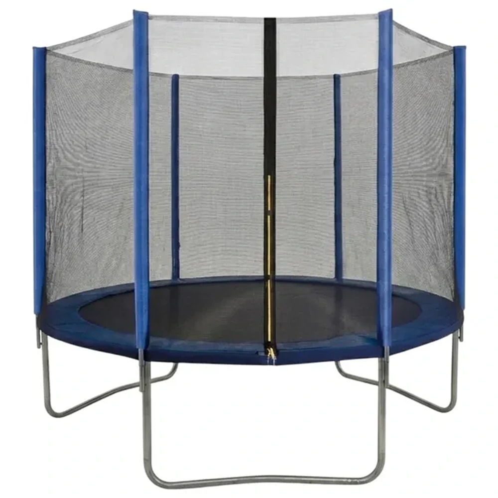Factual Toys - Mini Round Trampoline With Safety Net - Blue - 10 ft
