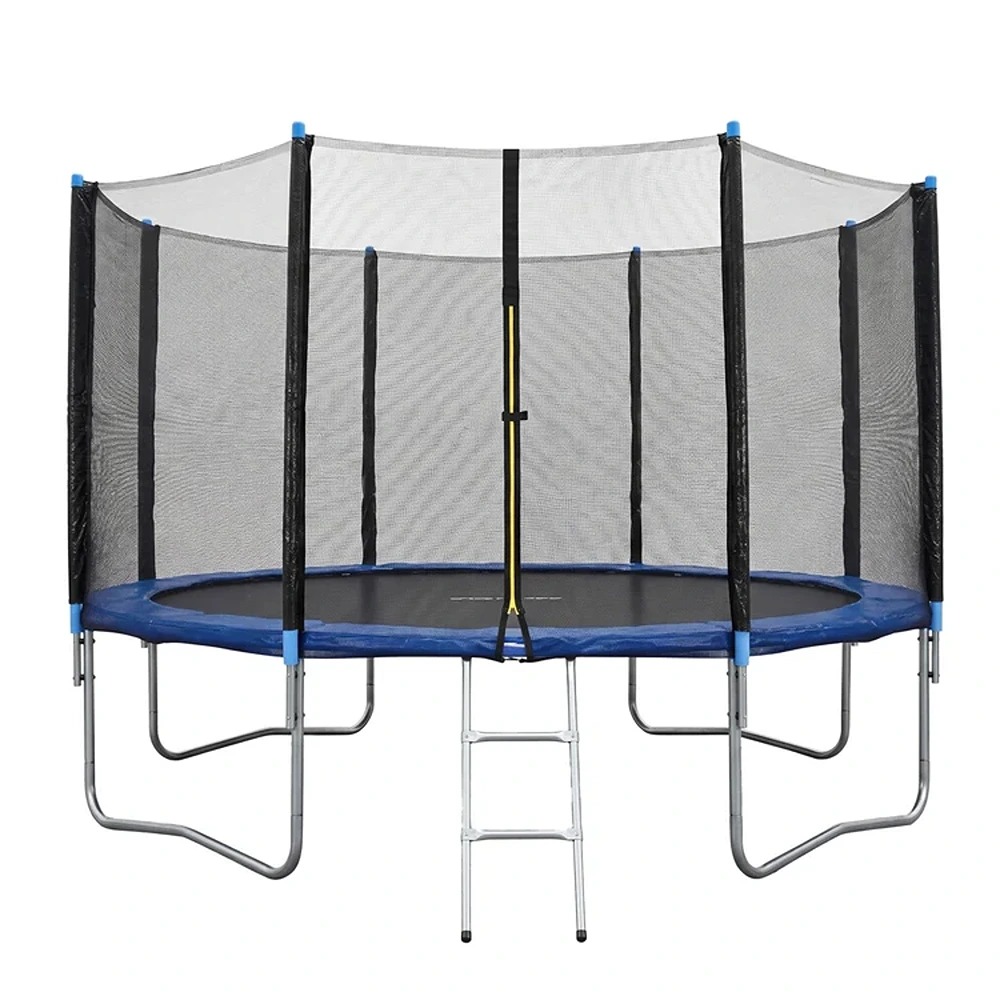 Factual Toys - Mini Round Trampoline With Safety Net - Blue - 12 ft