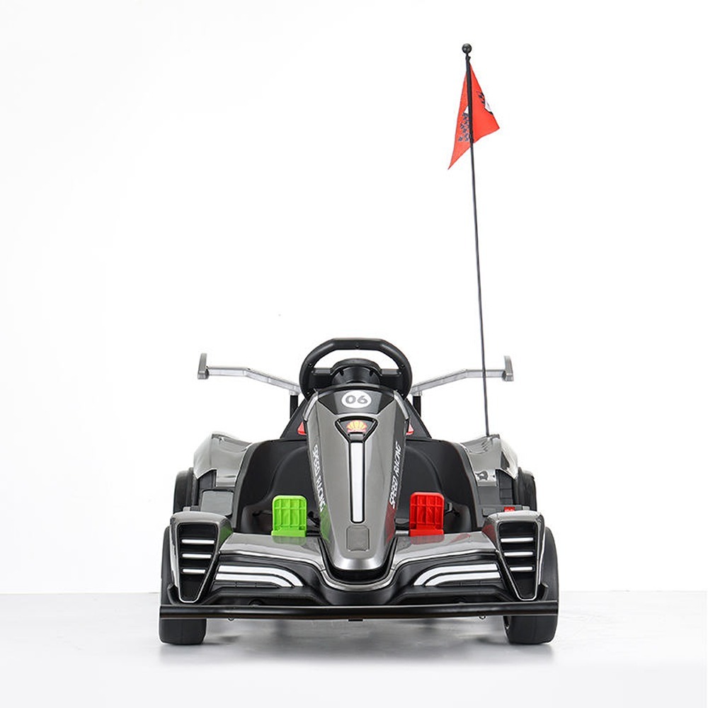 Factual Toys - Kids Electric Drift Ride-On Go Kart - Grey - 24 V