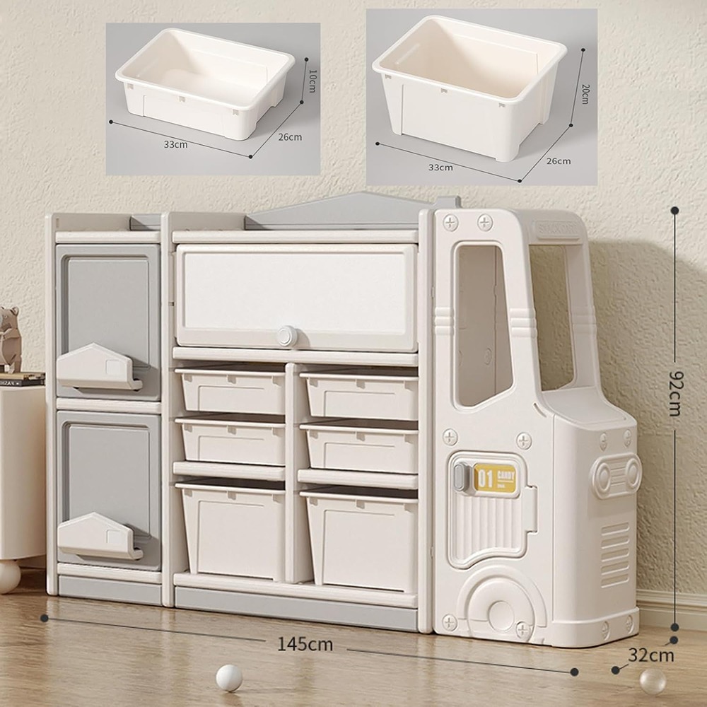Factual Toys - Kids Storage Multi-Functional Organizer - Beige