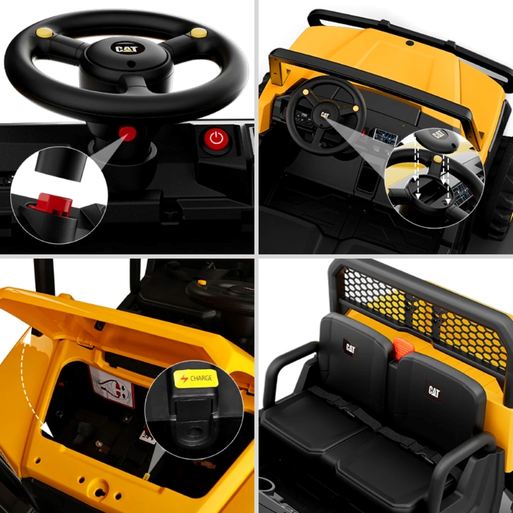 Factual Toys - Caterpillar Powered Ride-On UTV 12V - Yellow
