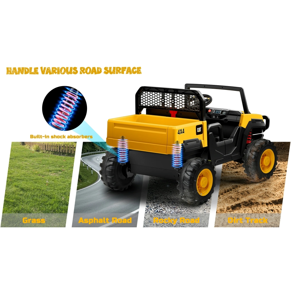 Factual Toys - Caterpillar Powered Ride-On UTV 12V - Yellow