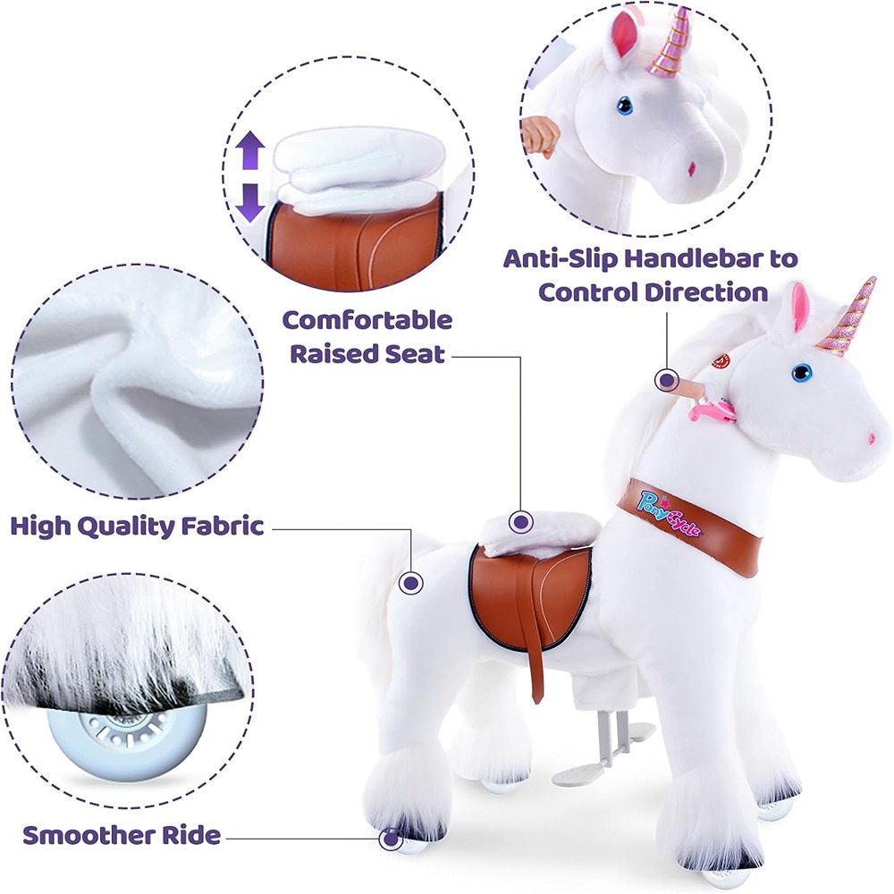 Pony Cycle - Kids Small Riding Unicorn - White