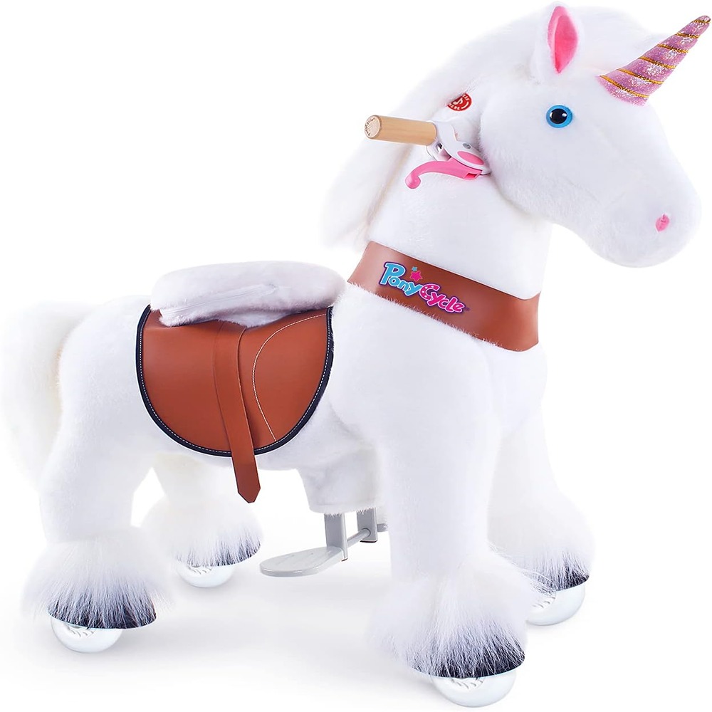 Pony Cycle - Kids Riding Unicorn Horse - White - Medium