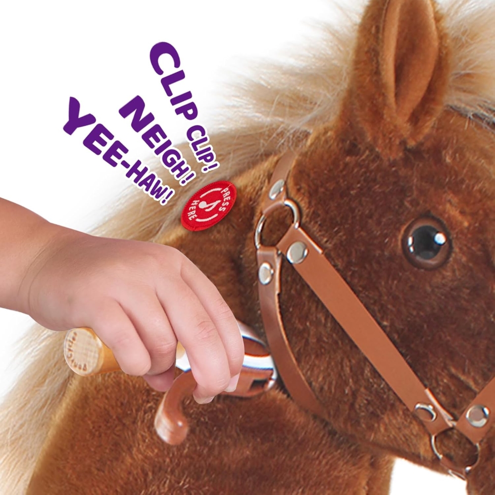 Pony Cycle - Kids Manual Ride-On Horse - Brown - Medium