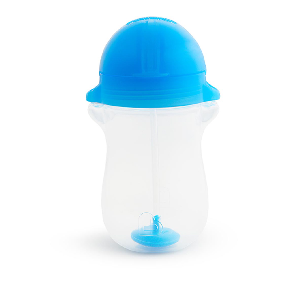 Munchkin - Any Angle Click Lock Weighted Straw Toddler Sippy Cup 12m + Blue - 296ml