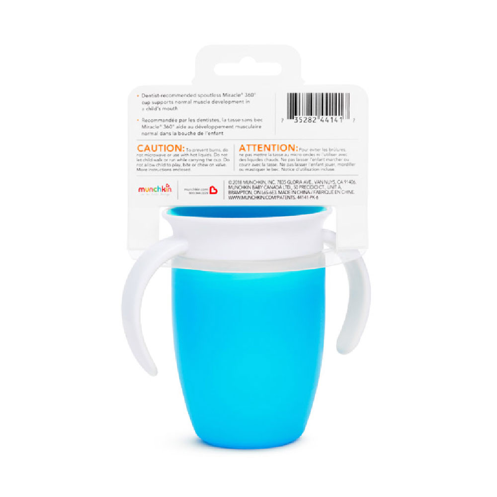 Munchkin - Miracle 360 Degree Baby Trainer Cup 6m + Blue - 207ml