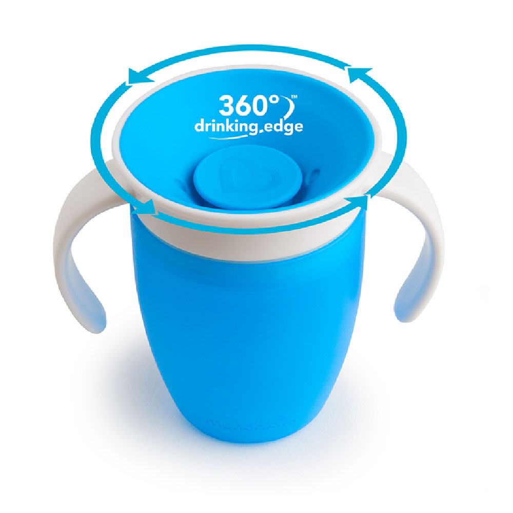 Munchkin - Miracle 360 Degree Baby Trainer Cup 6m + Blue - 207ml