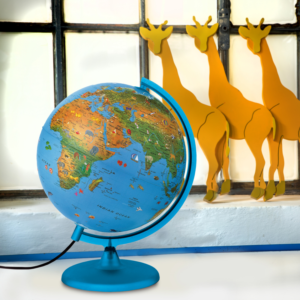 Tecnodidattica - Arca Detailed Educational Globe - Blue - 25 cm