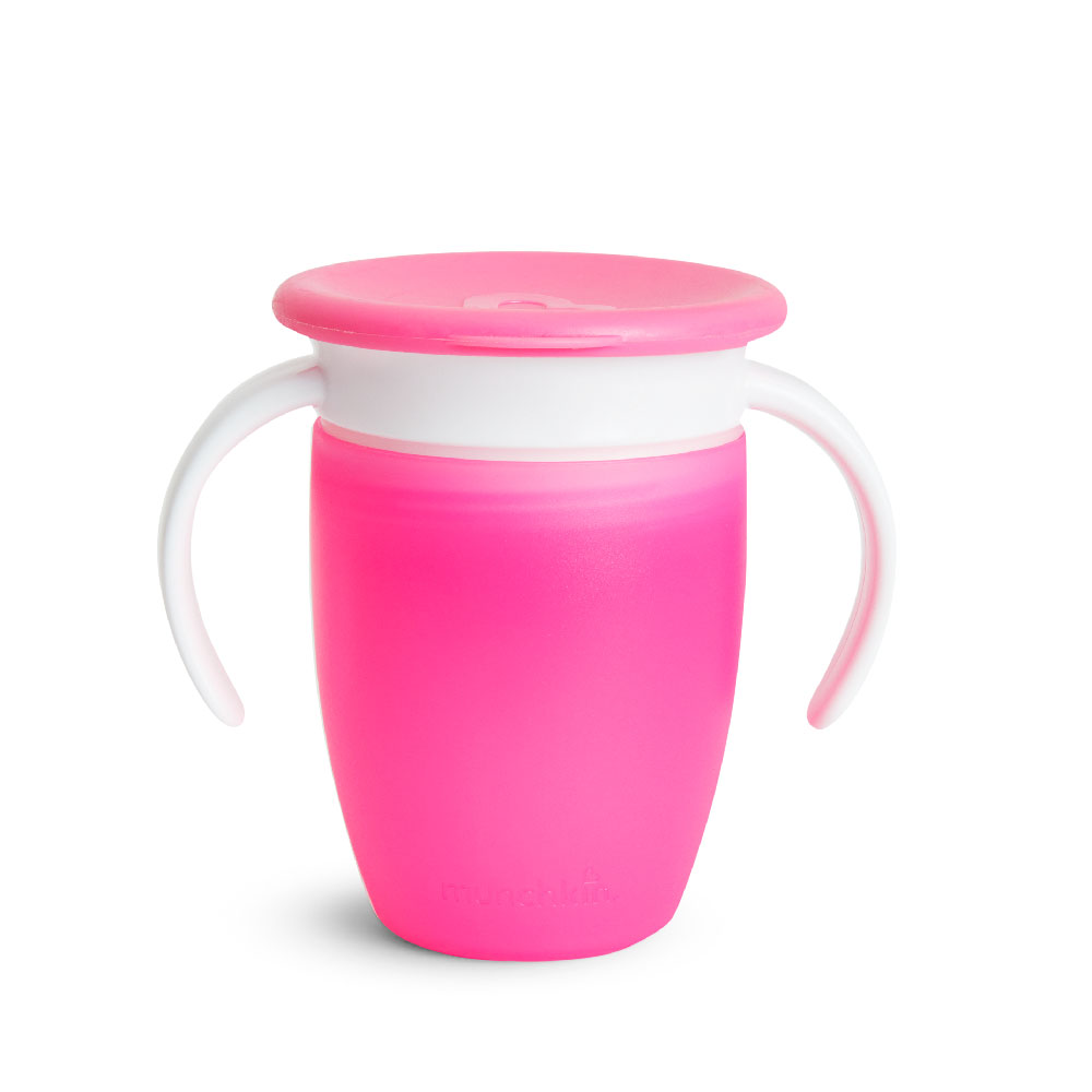 Munchkin - Miracle 360 Degree Baby Trainer Cup with Lid 6m + Pink - 207ml
