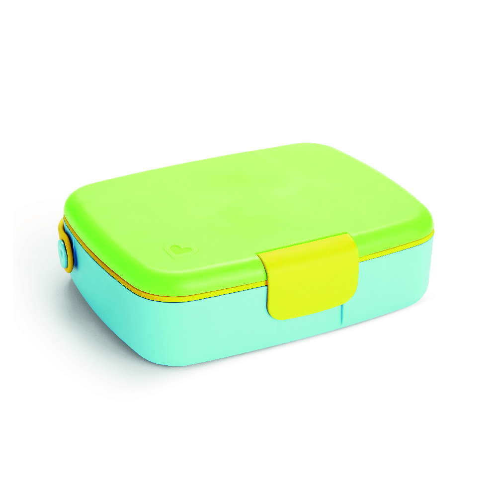 Munchkin - Lunch Bento Box with Stainless Steel Utensils 18m+ - Green