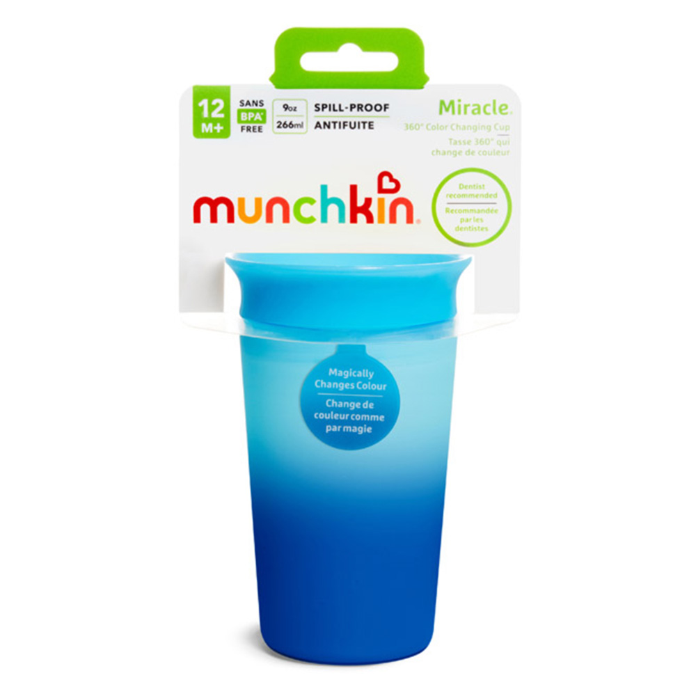 Munchkin - Miracle 360-Degree Colour Changing Cup - Blue - 266 ml