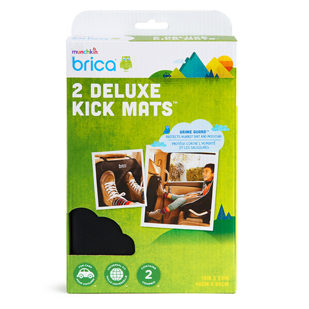 Munchkin - Brica Deluxe Kick Mats - Black - 2 Pcs