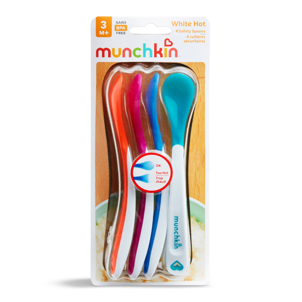 Munchkin White Hot Safety Spoons Set - 4 Pcs