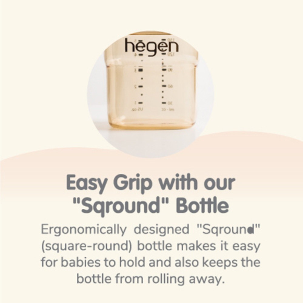 Hegen- Baby Feeding Bottle with 2 Slow Flow Teats- 1-3m-150 ml- White