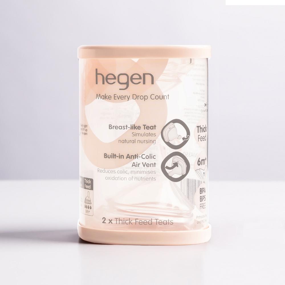 Hegen - Teat Thick Feed 6M+ - Pack of 2 - White