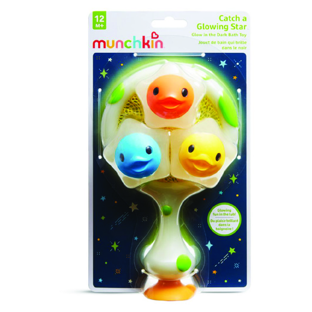 Munchkin - Catch a Glowing Star Glow in The Dark Baby Bath Toy 12m+