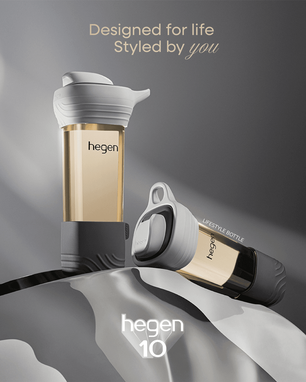 Hegen - PCTO Lifestyle Bottle - Slate Grey - 450 ml