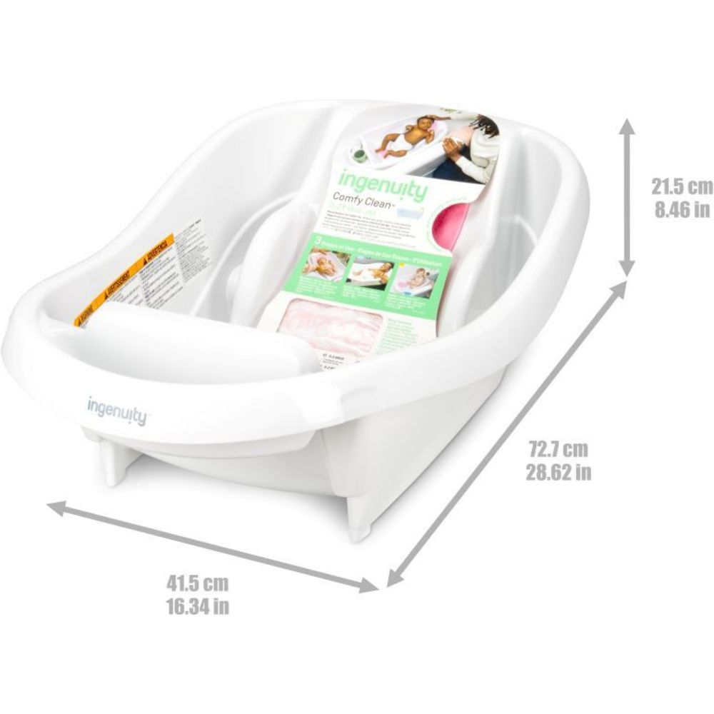 Ingenuity - Ingenuity Comfy Clean Deluxe Bath Tub - Pink